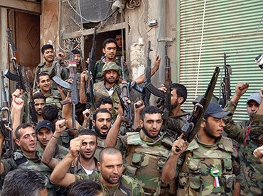 Các binh sĩ ủng hộ chính phủ ở Syria